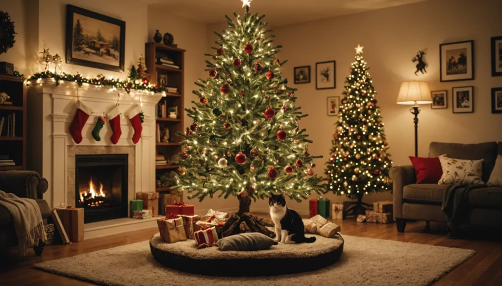 Arbre à chat sapin : alliez déco festive et bonheur félin pour Noël